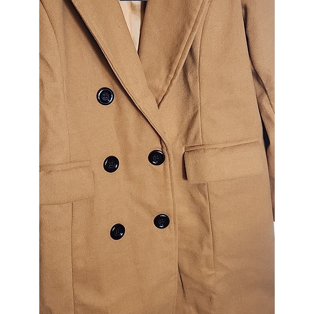 Women's Shein‎ Camel double breasted Coat Trench Coat 3xl - Picture 2 of 9